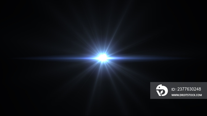 Flare Light overlays on black background, blue light flare