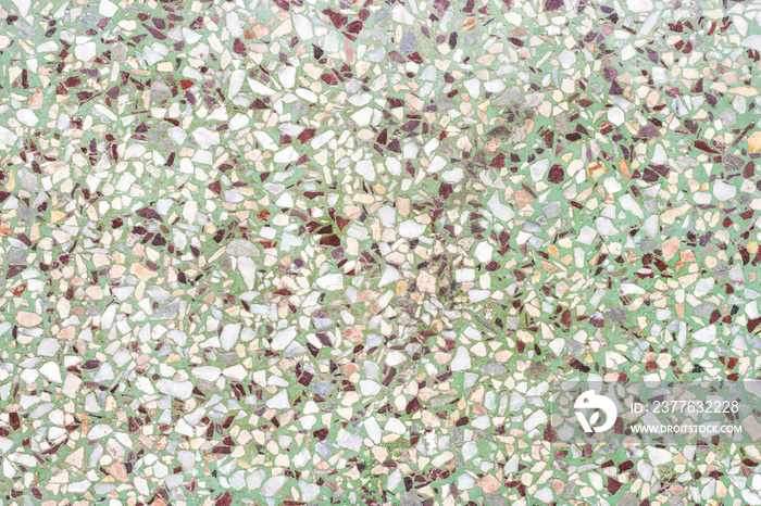 Background green terrazzo.