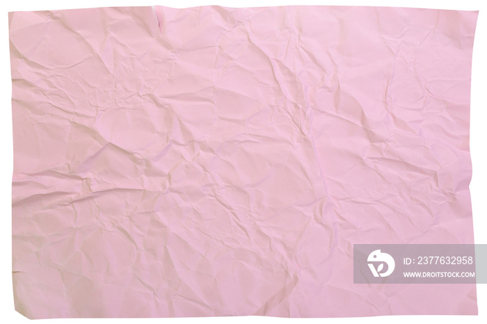 Pink pastel crumpled paper sheet