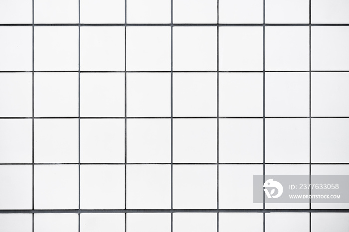 White wall tiles square pattern minimal background texture