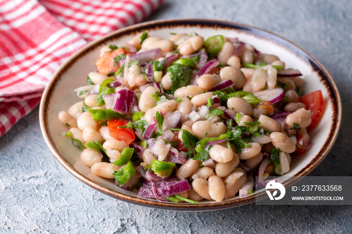 Turkish foods; dried beans (piyaz)