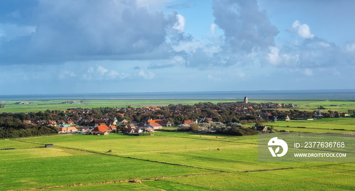 The village of Hollum on the island of Ameland, The Netherlands