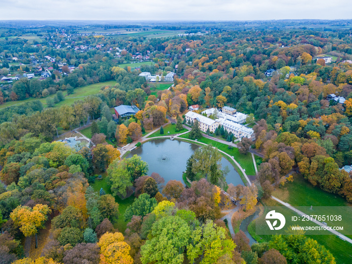 Spa park in the Naleczow sanatorium