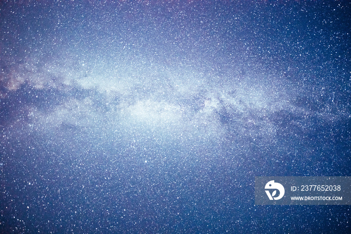 Vibrant night sky with stars and nebula and galaxy. Deep sky astrophoto