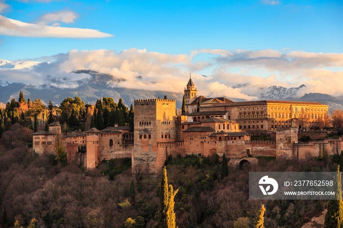 The Alhambra of Granada. Spain