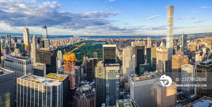 View of Central Park from Top of the Rock, NYC, USA