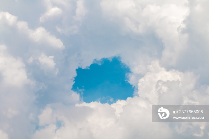 sky full of clouds with holes