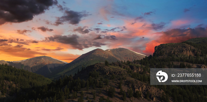 A View from the Alpine Loop at Sunset in the San Juan Mountains