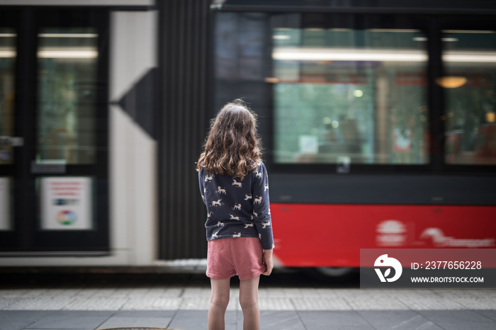 Waiting for the tram