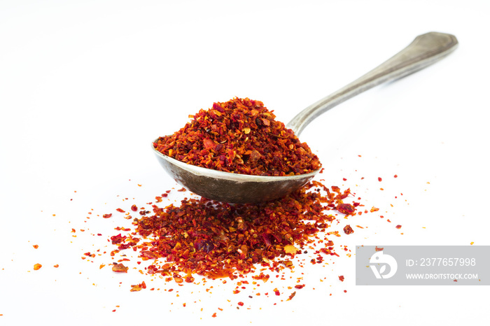 Spices and herbs on white background