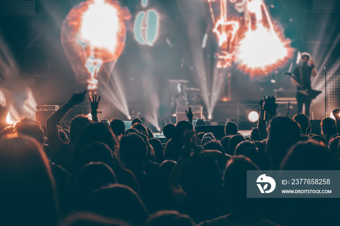 Crowd at concert - summer music festival