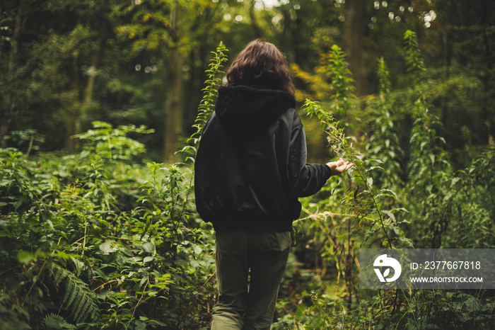 person in the forest