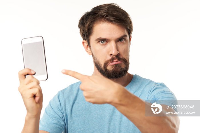 young man with mobile phone