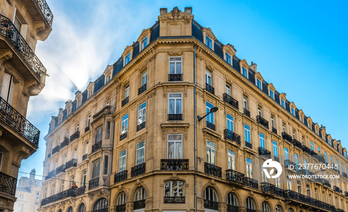 Façades à Bordeaux, Gironde, Aquitaine, Nouvelle-Aquitaine, France