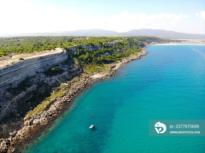 Port Leucate, vu en drone