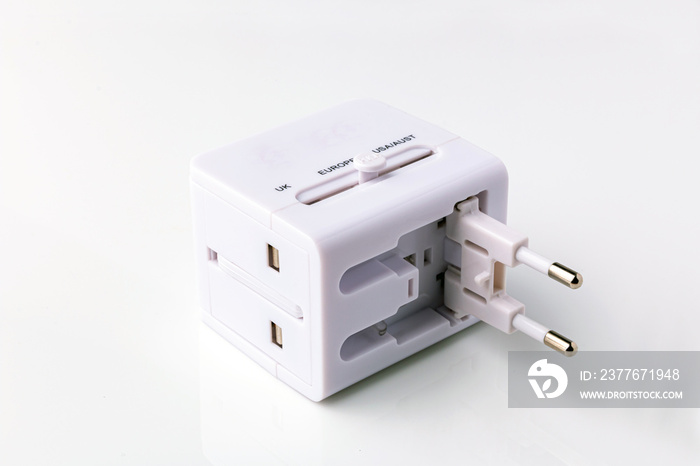 Universal international worldwide travel AC power plug adapter, Universal multi socket and double USB port.