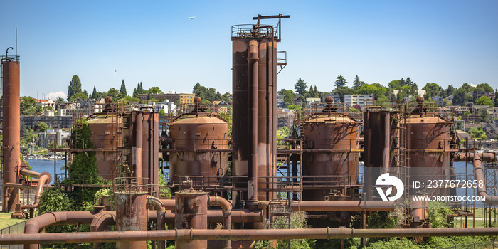 Gas Works Park with view of the lake and city