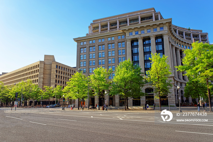 US Navy Memorial and FBI building in Washington DC