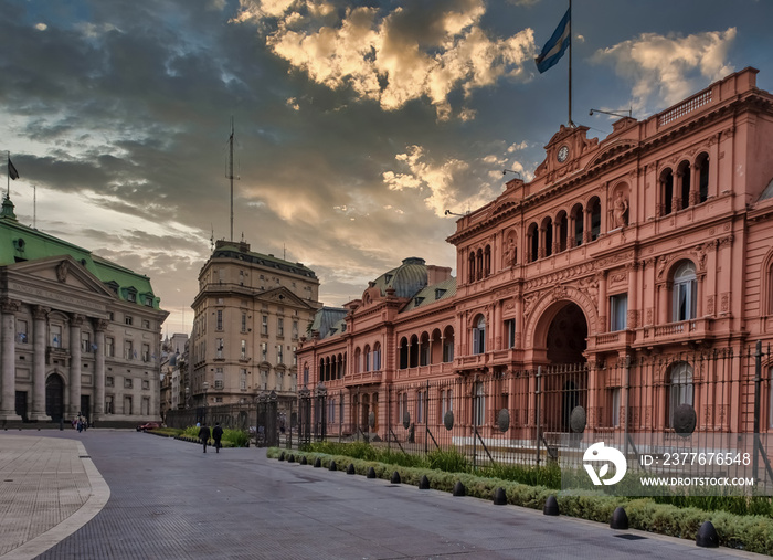 Casa Rosada, seat of the Argentinian president and executive power, Plaza de Mayo, Buneos Aires, Argentina