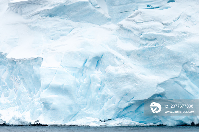 Close view of the icebergs in Antarctica