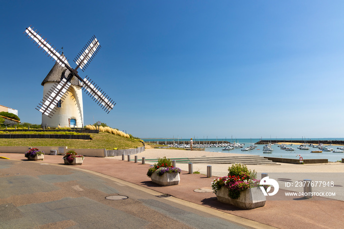 Windmill in Jard sur Mer, Pays de la Loire, France