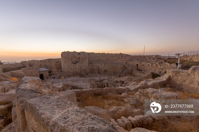 Sunrise view of the Upper Herodium Fortress and Palace