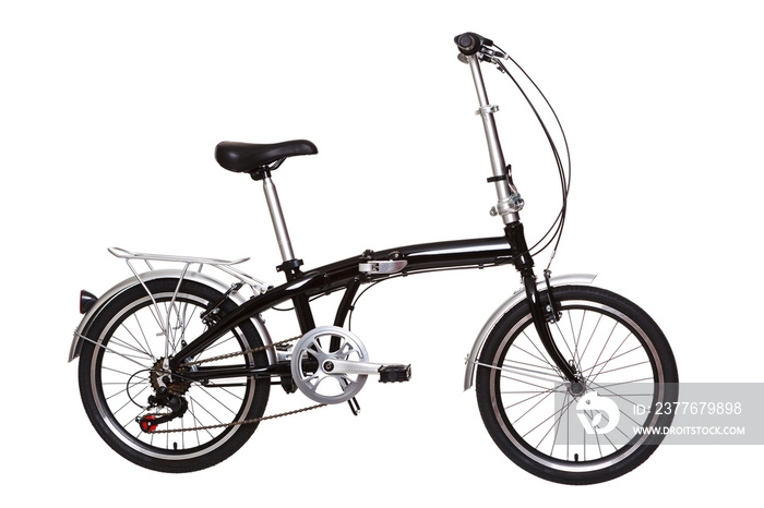 detachable urban bicycle on isolated white background