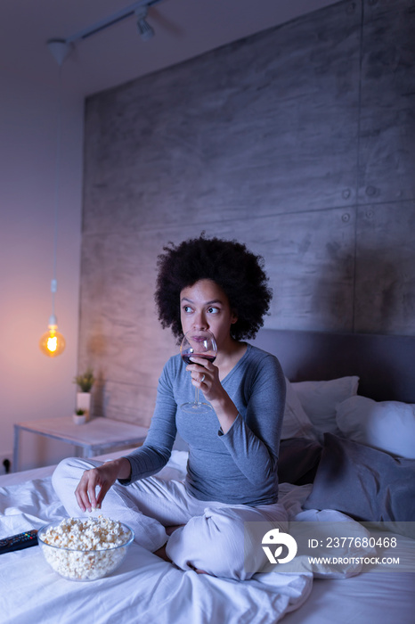 Woman watching television