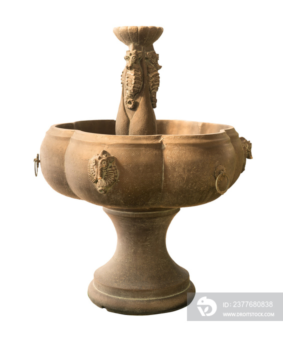 Cut out metal fountain isolated