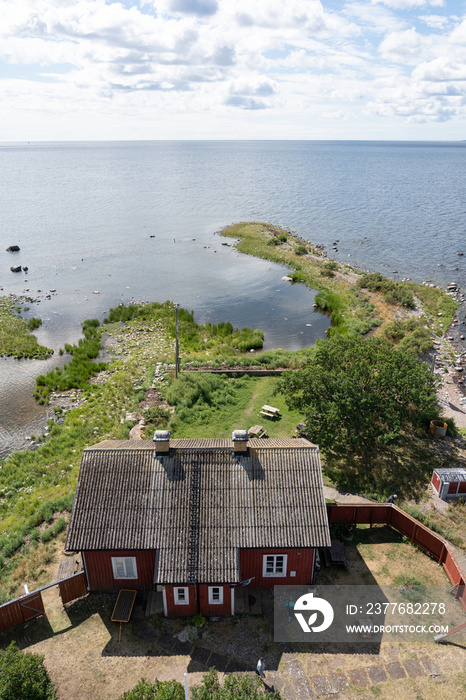 View from Garpen lighthouse station in Bergkvara, Kalmar len, Sweden