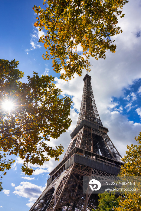 Eiffel Tower in autumn season, Paris. France