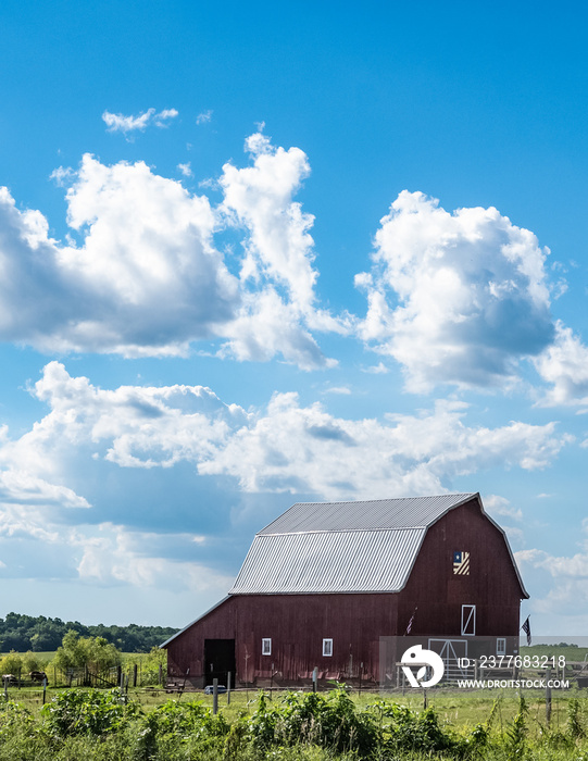 vertical barn quilt country landscape