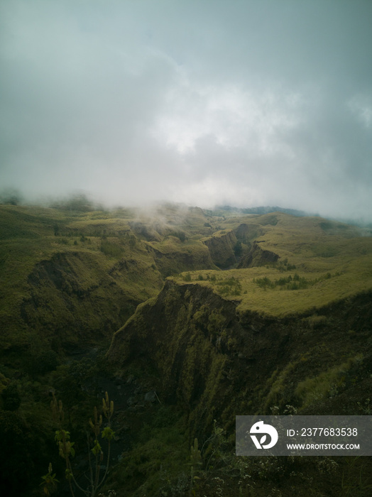 Mountain ridges mount Rinjani