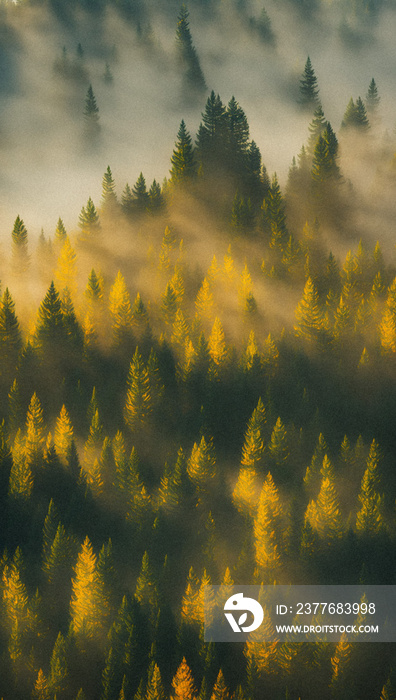 Misty forest