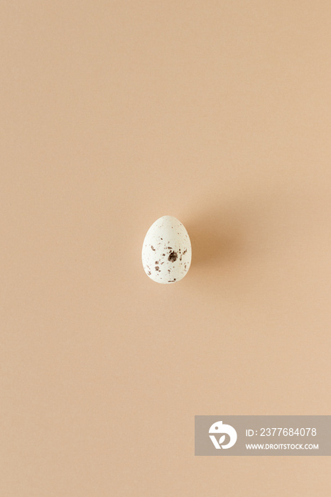 Cute speckled white easter egg