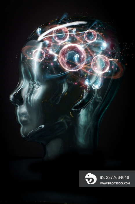 Cyborg Atomic Particle Brain