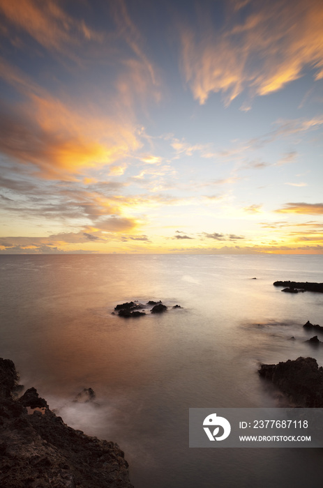 Canary Sunrise With Beautiful Clouds