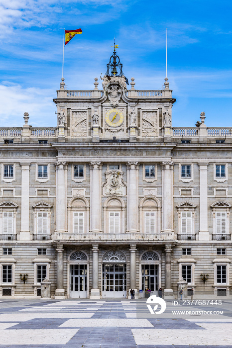 It’s Main entrance into the Royal Palace in Madrid, Spain