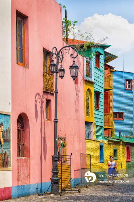 Colorful Caminito street in the La Boca neighborhood of Buenos Aires