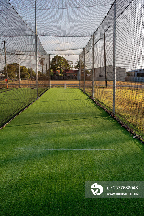 Practice Cricket Pitch With Wire Netting