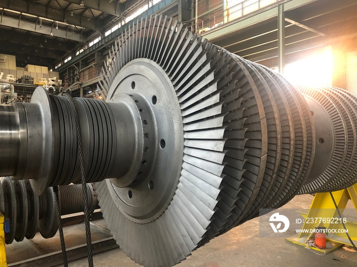 turbine with blades from turbo generator