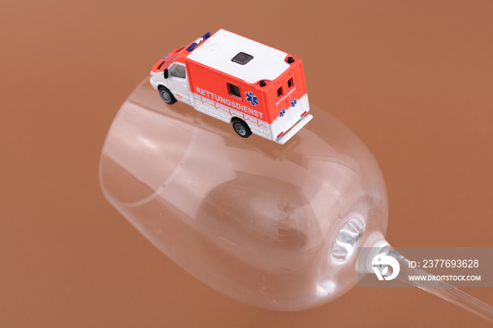 Ambulance model and a goblet