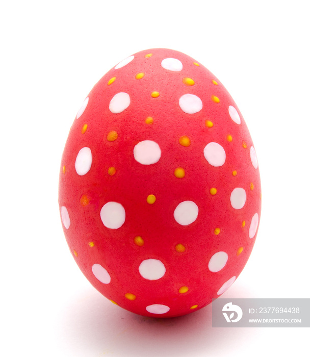 Perfect colorful handmade easter egg isolated