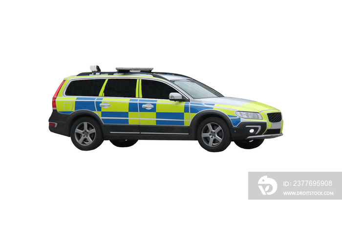A Modern High Speed Motorway Police Patrol Car.