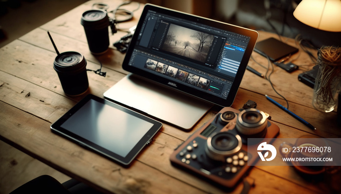 Video Editor ,Photographer, Artist, Youtuber Desk Setup