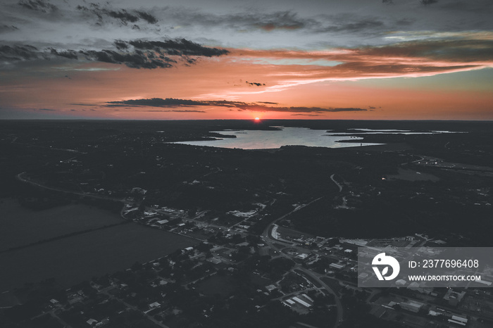 Sunset over Canyon Lake Texas