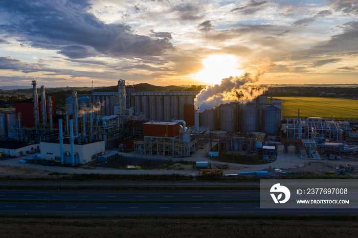 Methanol and ethanol factory. Polish producer of methanol and ethanol produced from corn grain. The production plant is located near Nysa in Poland