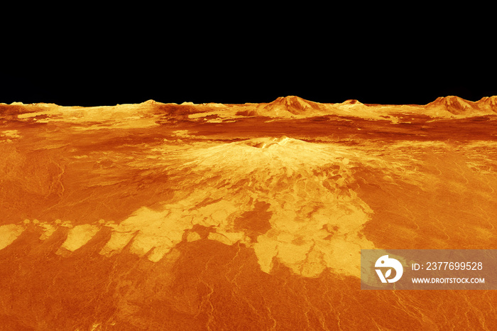 Surface of Venus. Elements of this image furnished by NASA