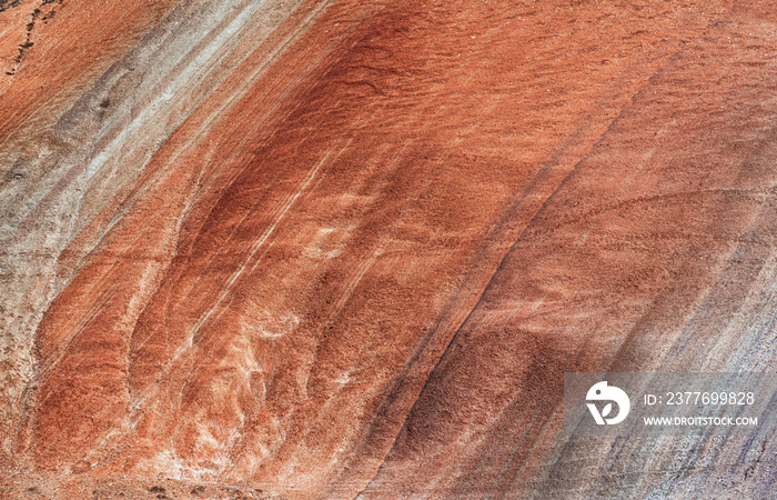 Texture slope of colored red mountain