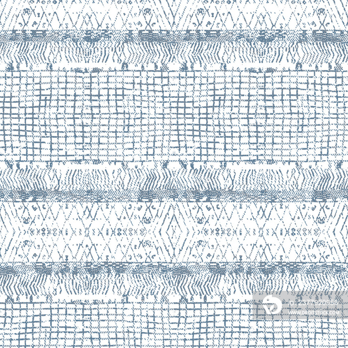 Geometric repeat pattern with distressed texture and color